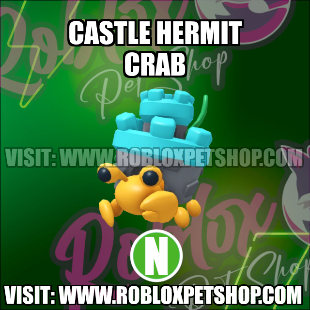 Castle Hermit Crab NEON Adopt Me