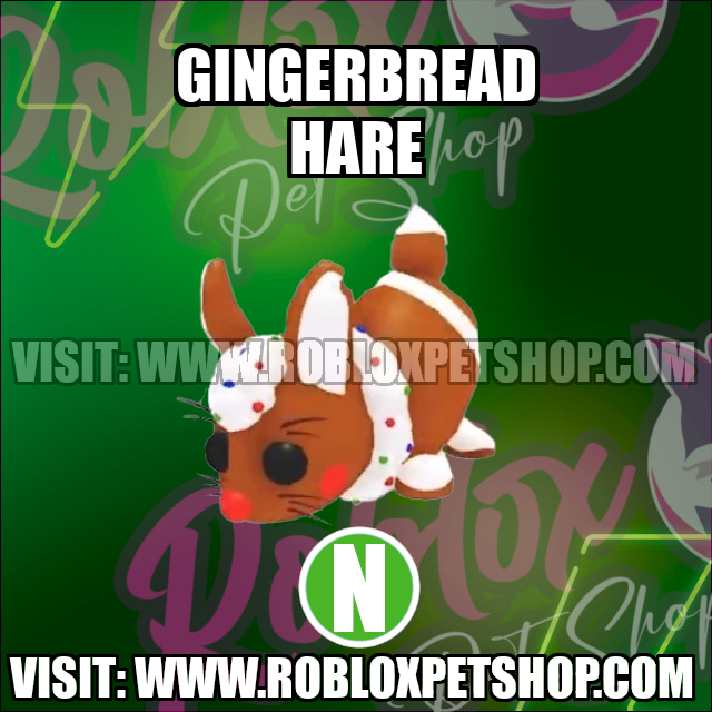 Gingerbread Hare NEON Adopt Me