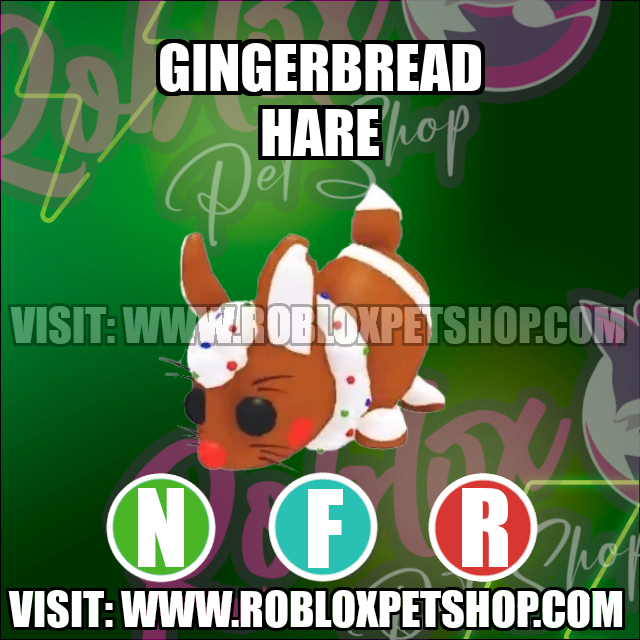 Gingerbread Hare NEON FLY RIDE Adopt Me