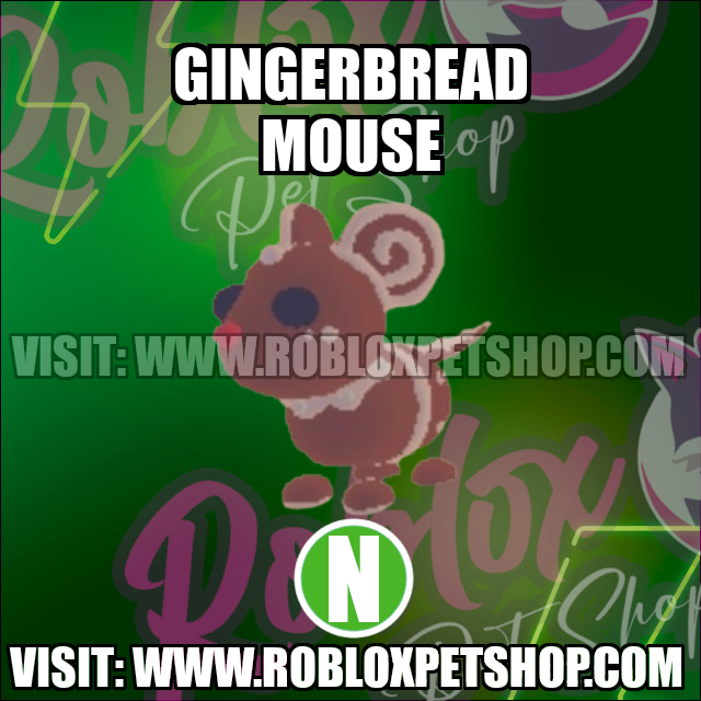 Gingerbread Mouse NEON Adopt Me