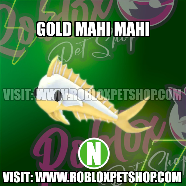 Gold Mahi Mahi NEON Adopt Me