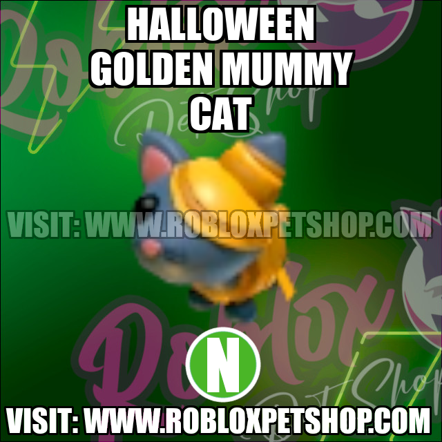 Golden Mummy Cat NEON Adopt Me