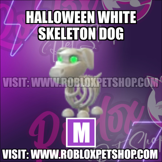 White Skeleton Dog MEGA Adopt Me