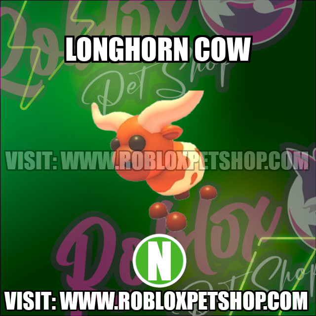 Longhorn Cow NEON Adopt Me