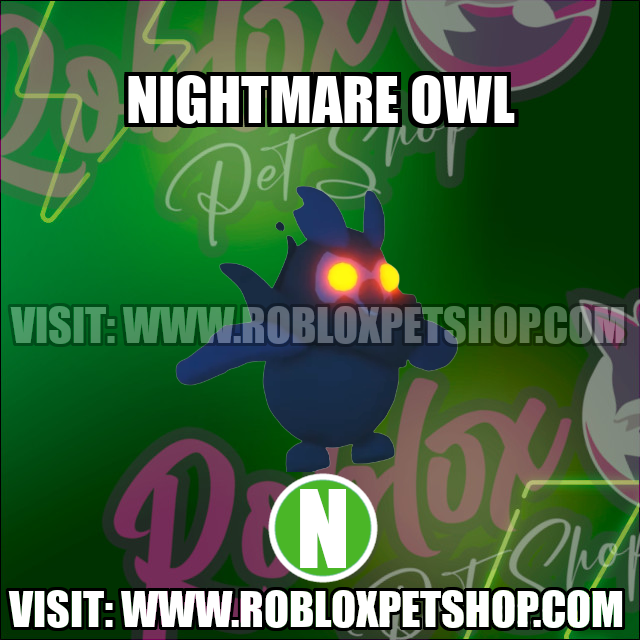 Nightmare Owl NEON Adopt Me