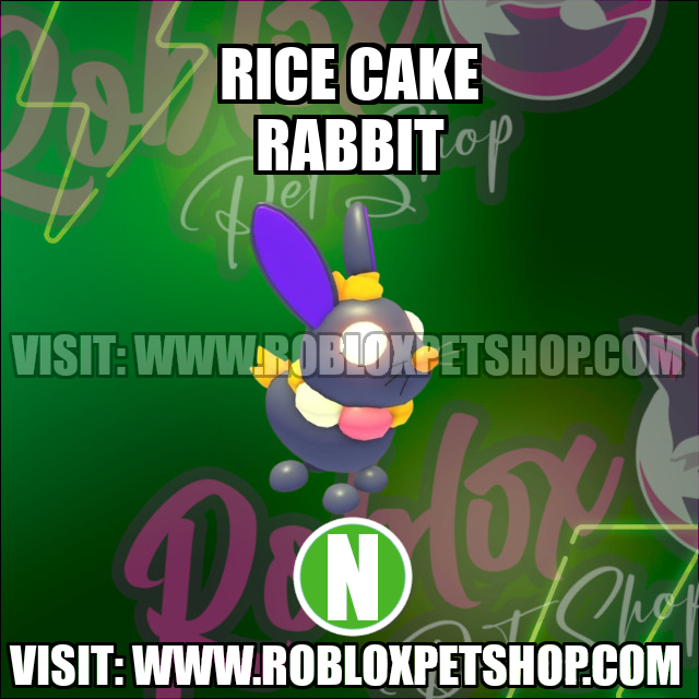 Rice Cake Rabbit NEON Adopt Me