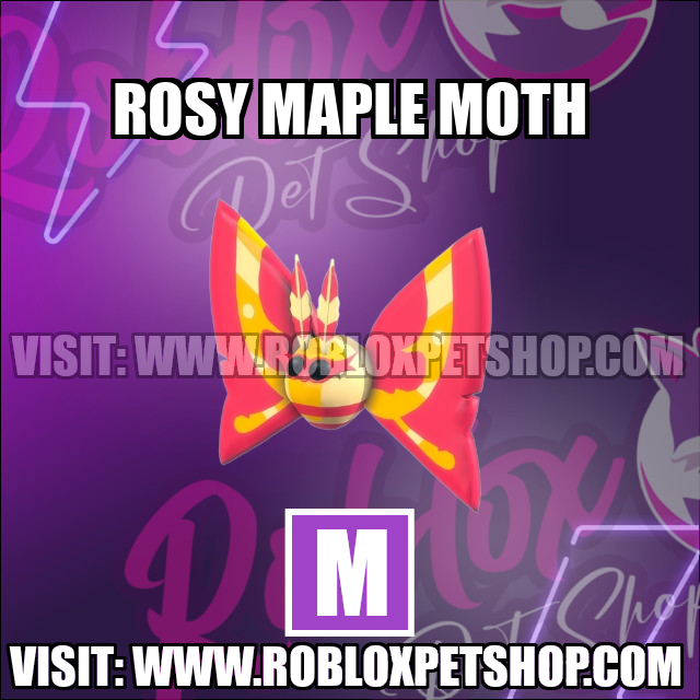 Rosy Maple Moth MEGA Adopt Me