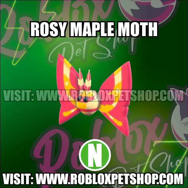 Rosy Maple Moth NEON Adopt Me