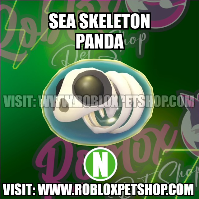 Sea Skeleton Panda NEON Adopt Me