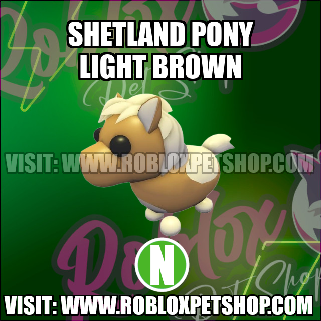 Shetland Pony Light Brown NEON Adopt Me