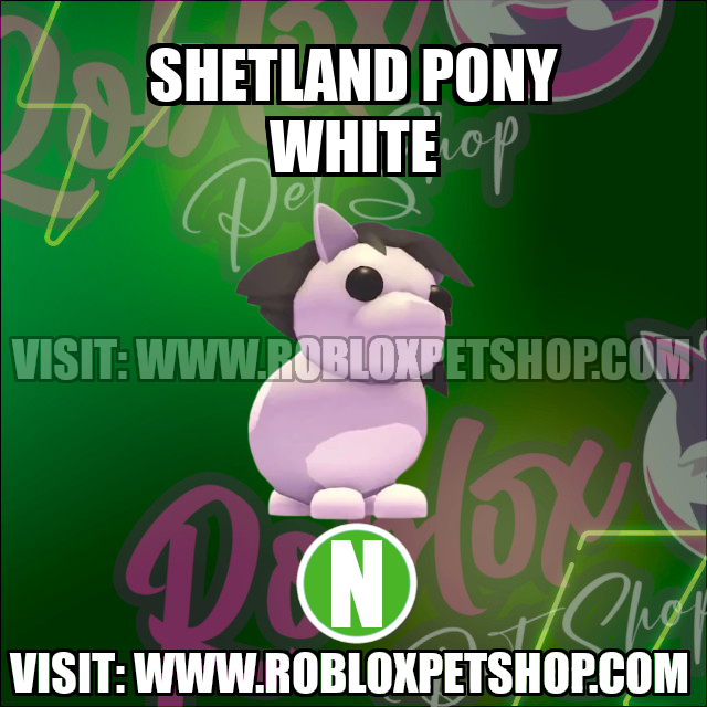 Shetland Pony White NEON Adopt Me