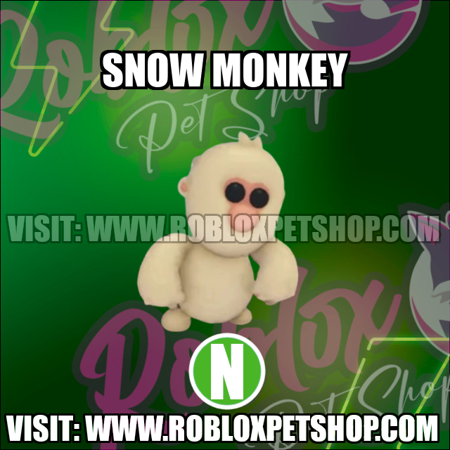 Snow Monkey NEON Adopt Me