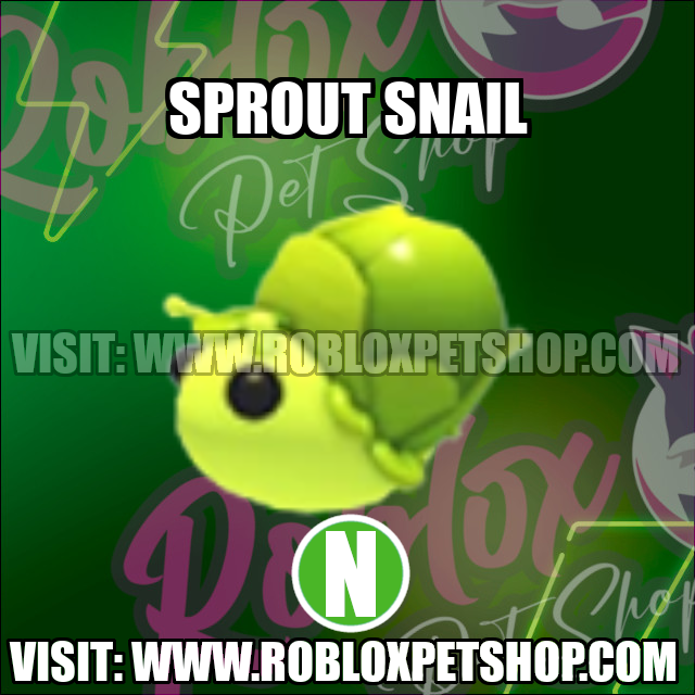 Sprout Snail NEON Adopt Me