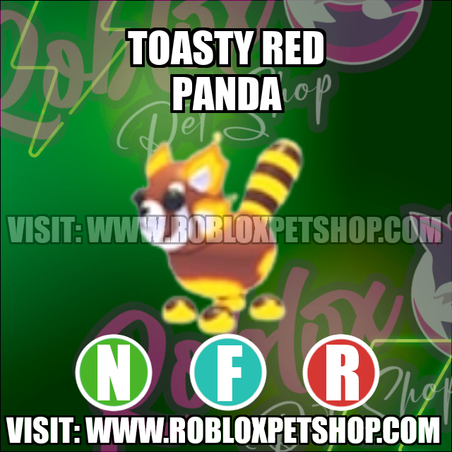 Toasty Red Panda NEON FLY RIDE Adopt Me