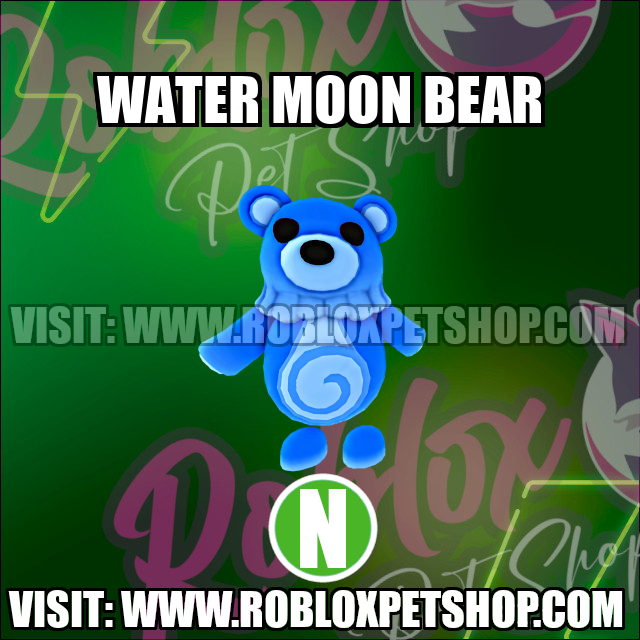 Water Moon Bear NEON Adopt Me